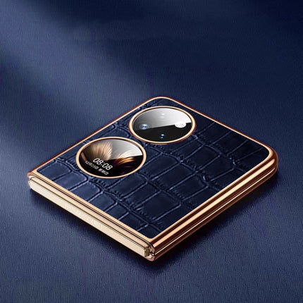 Genuine Leather Crocodile Texture Folding Phone Case