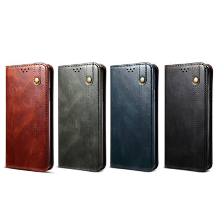 UItra Simple Wax Crazy Horse Texture Leather Phone Case