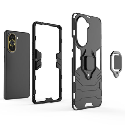 Shockproof PC + TPU Protective Phone Case with Magnetic Ring Holder