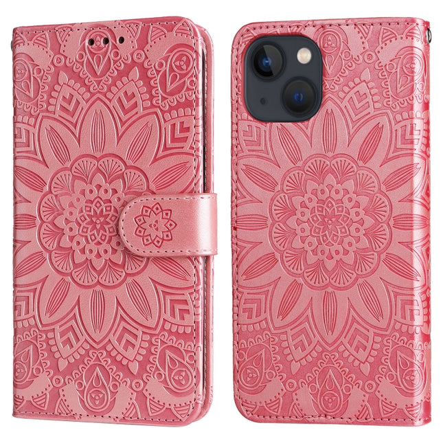 Embossed Sunflower Leather Phone Case, For iPhone 13 mini, For iPhone 13, For iPhone 13 Pro, For iPhone 13 Pro Max, For iPhone 12 mini, For iPhone 12 / 12 Pro, For iPhone 12 Pro Max, For iPhone 11, For iPhone 11 Pro, For iPhone 11 Pro Max��������������...