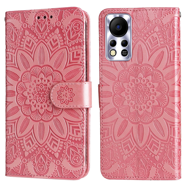 Embossed Sunflower Leather Phone Case, For Infinix Hot 11s NFC, For Infinix Hot 11, For Infinix Hot 11s, For Infinix Hot 12i, For Infinix Smart 5