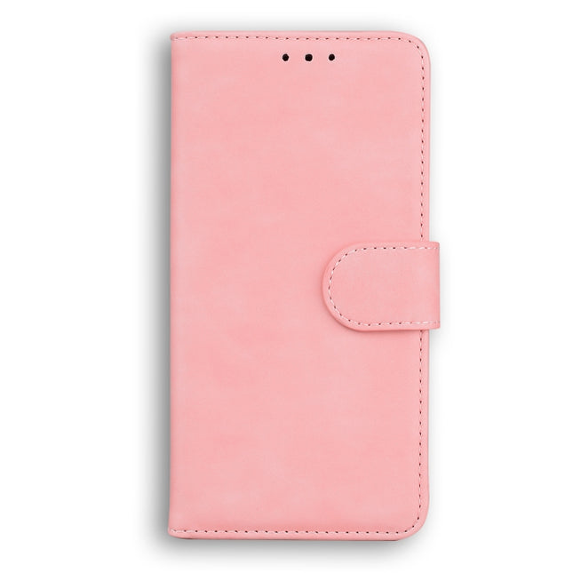 Skin Feel Pure Color Flip Leather Phone Case