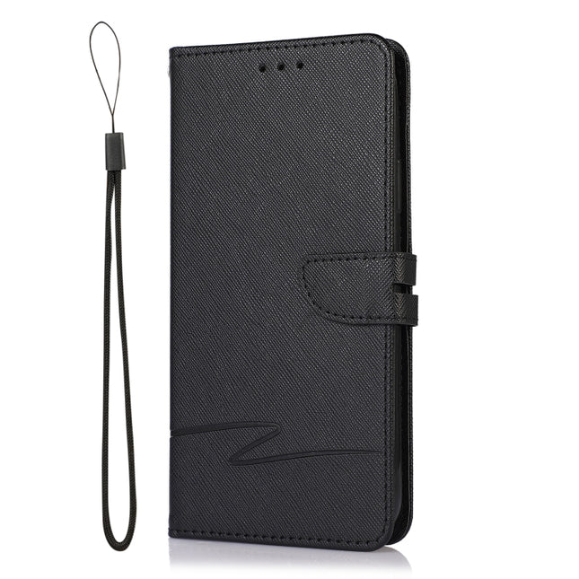 Cross Texture Horizontal Flip Leather Phone Case