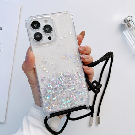 Lanyard Glitter Epoxy Clear Phone Case