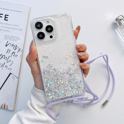 Lanyard Glitter Epoxy Clear Phone Case