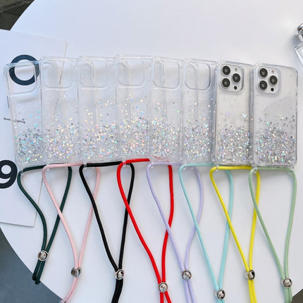 Lanyard Glitter Epoxy Clear Phone Case