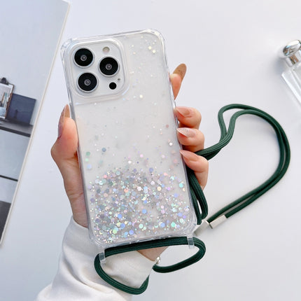 Lanyard Glitter Epoxy Clear Phone Case