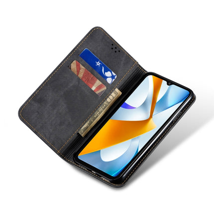 Denim Texture Casual Style Horizontal Flip Leather Phone Case