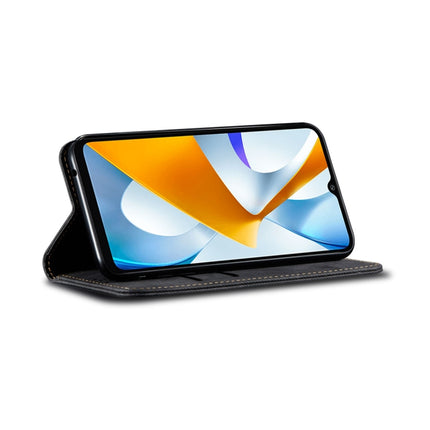 Denim Texture Casual Style Horizontal Flip Leather Phone Case