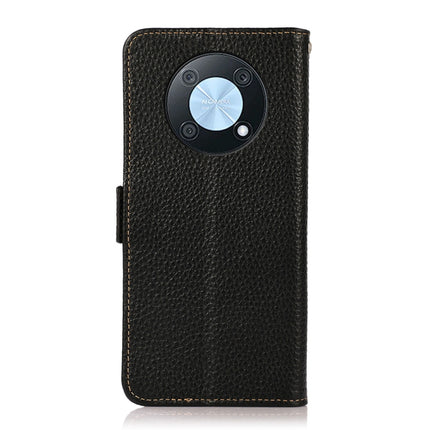 KHAZNEH Litchi Texture RFID Genuine Leather Phone Case