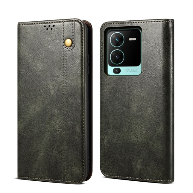 Oil Wax Crazy Horse Texture Flip Leather Phone Case