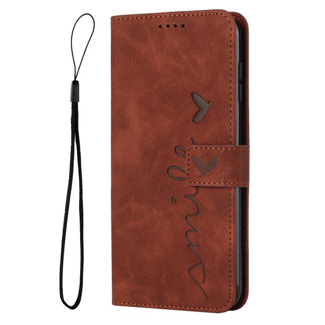 Skin Feel Heart Pattern Leather Phone Case