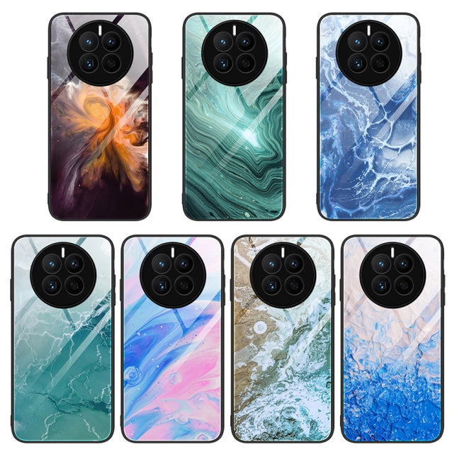 Marble Pattern Glass Protective Phone Case
