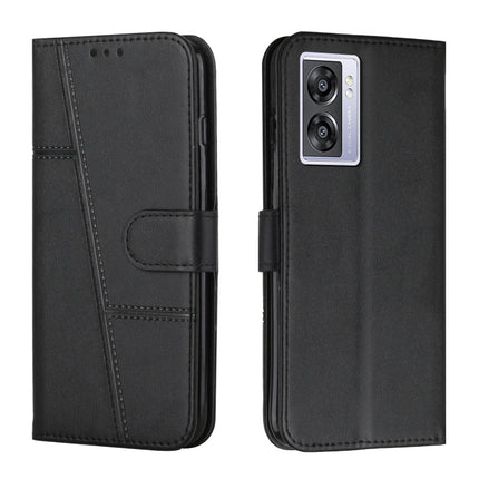 Stitching Calf Texture Buckle Leather Phone Case