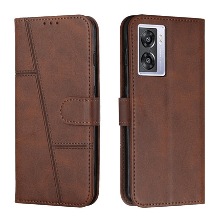 Stitching Calf Texture Buckle Leather Phone Case