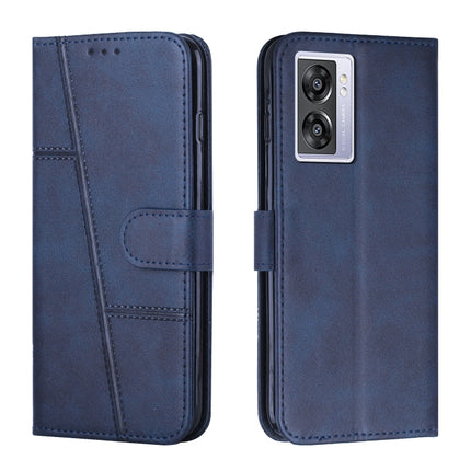 Stitching Calf Texture Buckle Leather Phone Case