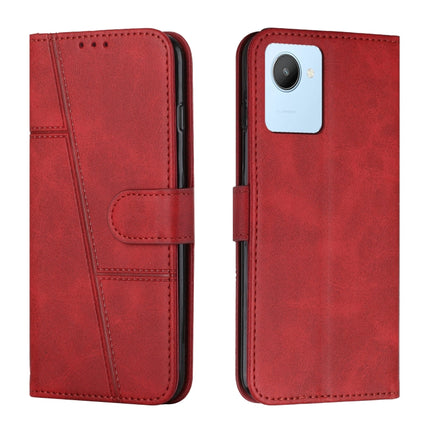 Stitching Calf Texture Buckle Leather Phone Case