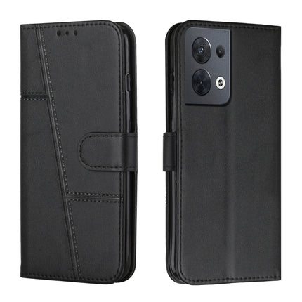 Stitching Calf Texture Buckle Leather Phone Case