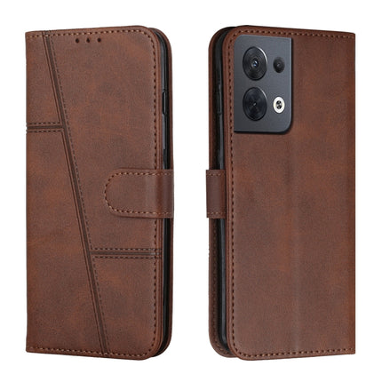 Stitching Calf Texture Buckle Leather Phone Case