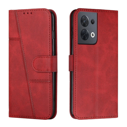 Stitching Calf Texture Buckle Leather Phone Case