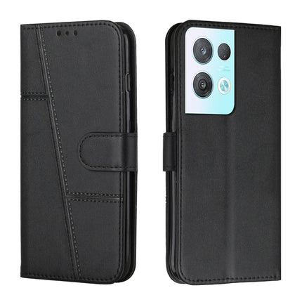 Stitching Calf Texture Buckle Leather Phone Case