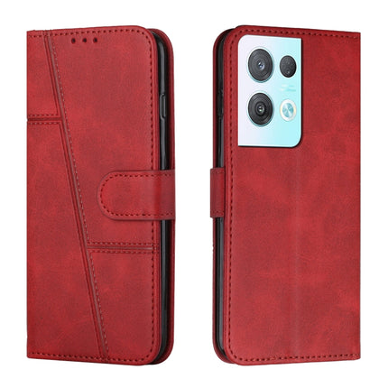 Stitching Calf Texture Buckle Leather Phone Case