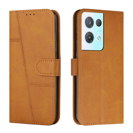 Stitching Calf Texture Buckle Leather Phone Case