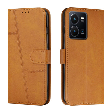 Stitching Calf Texture Buckle Leather Phone Case