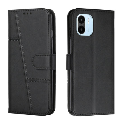 Stitching Calf Texture Buckle Leather Phone Case