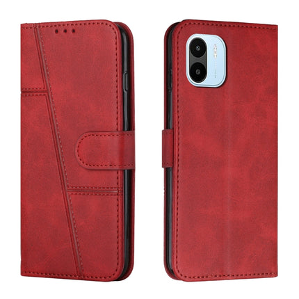 Stitching Calf Texture Buckle Leather Phone Case