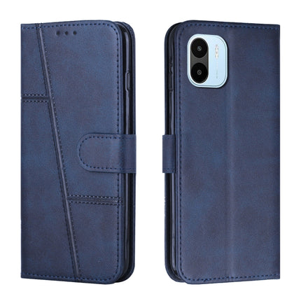 Stitching Calf Texture Buckle Leather Phone Case