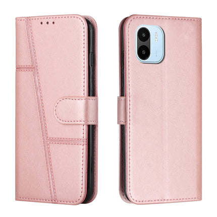 Stitching Calf Texture Buckle Leather Phone Case