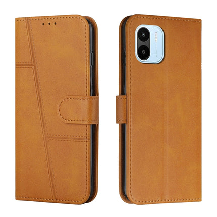 Stitching Calf Texture Buckle Leather Phone Case