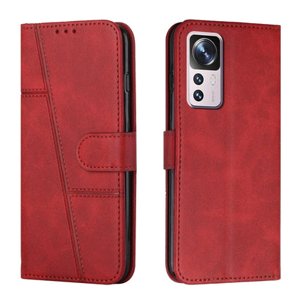 Stitching Calf Texture Buckle Leather Phone Case