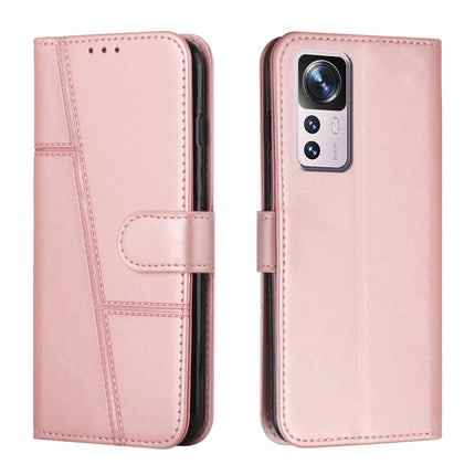Stitching Calf Texture Buckle Leather Phone Case