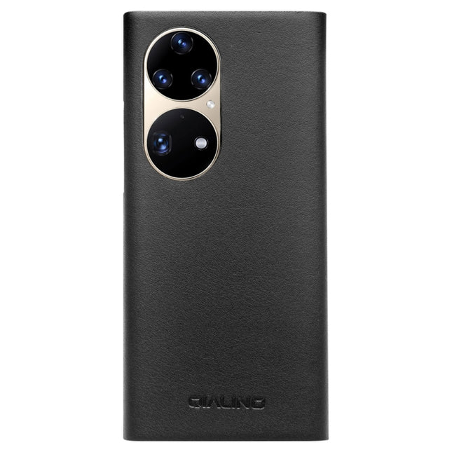 QIALINO Magnetic Side Window View Genuine Leather Smart Phone Case