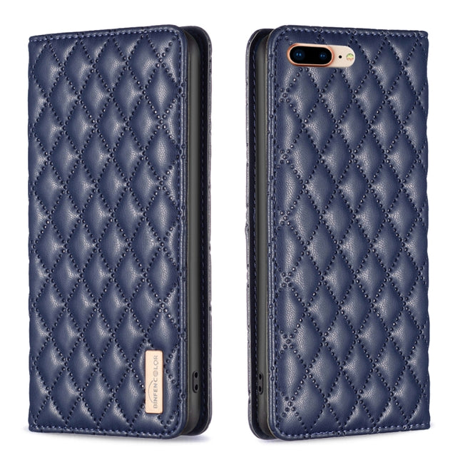 Diamond Lattice Magnetic Leather Flip Phone Case