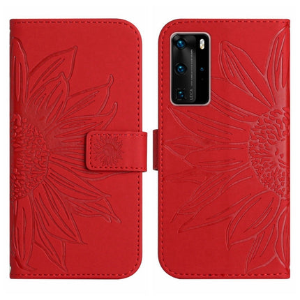 Skin Feel Sun Flower Pattern Flip Leather Phone Case
