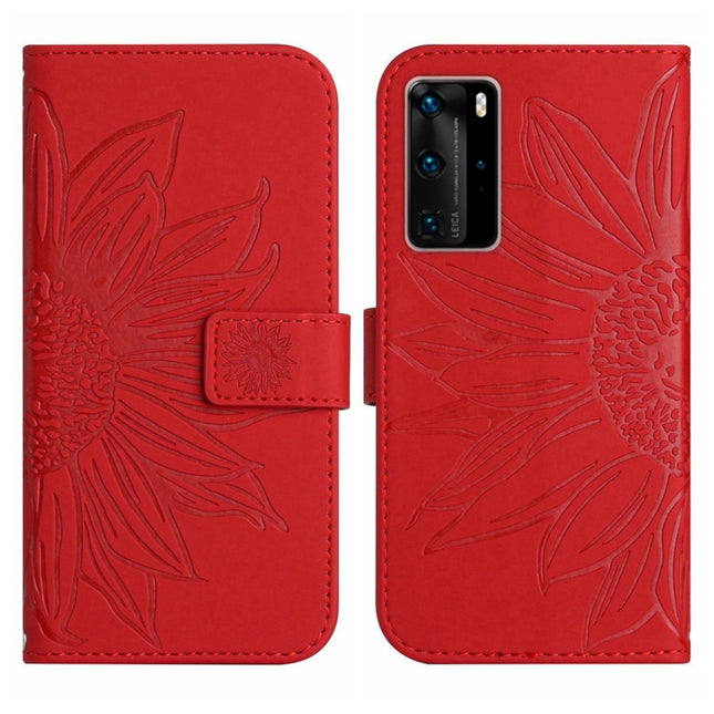 Skin Feel Sun Flower Pattern Flip Leather Phone Case