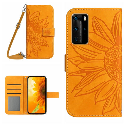 Skin Feel Sun Flower Pattern Flip Leather Phone Case