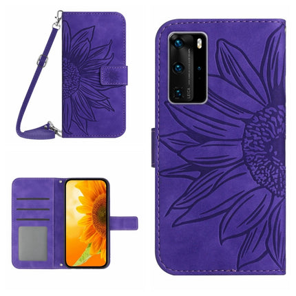 Skin Feel Sun Flower Pattern Flip Leather Phone Case
