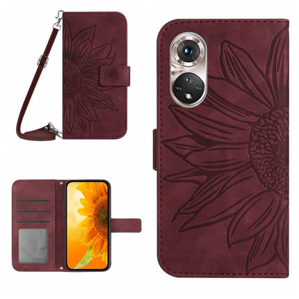 Skin Feel Sun Flower Pattern Flip Leather Phone Case