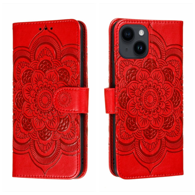 Sun Mandala Embossing Leather Phone Case