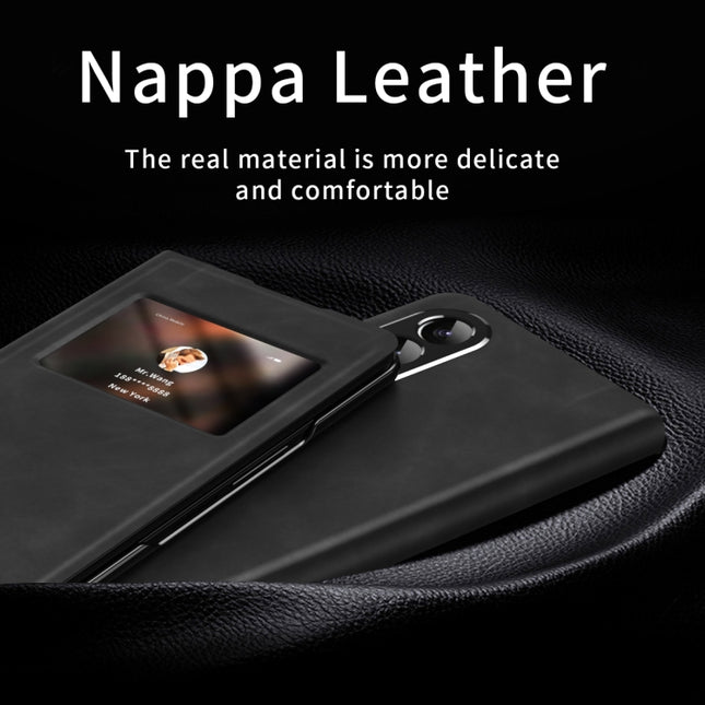 Mature Window View Flip Leather Phone Case