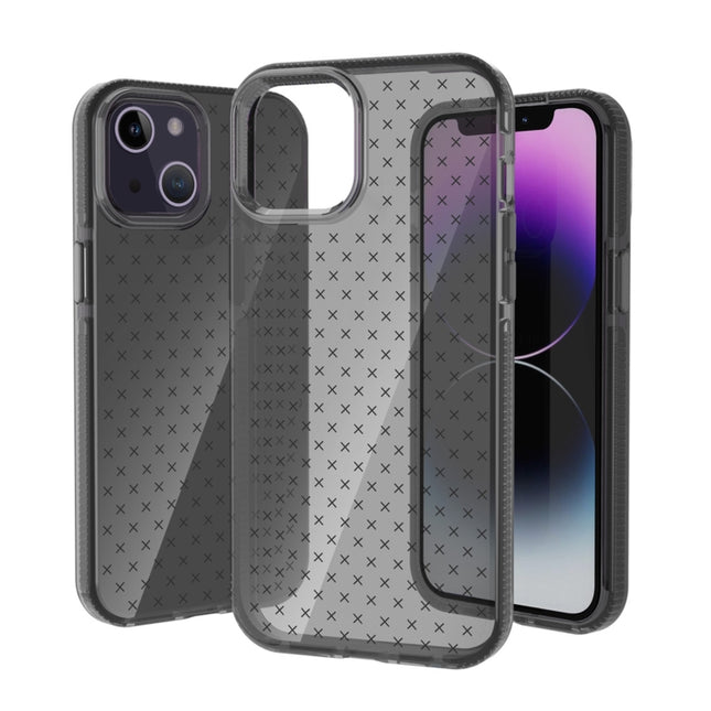 Grid Pattern Transparent TPU Phone Case