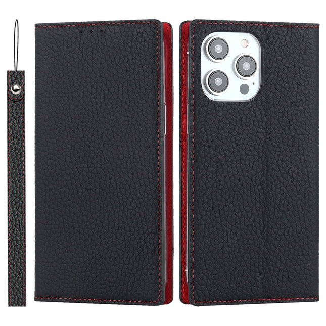 Litchi Texture Genuine Leather Phone Case