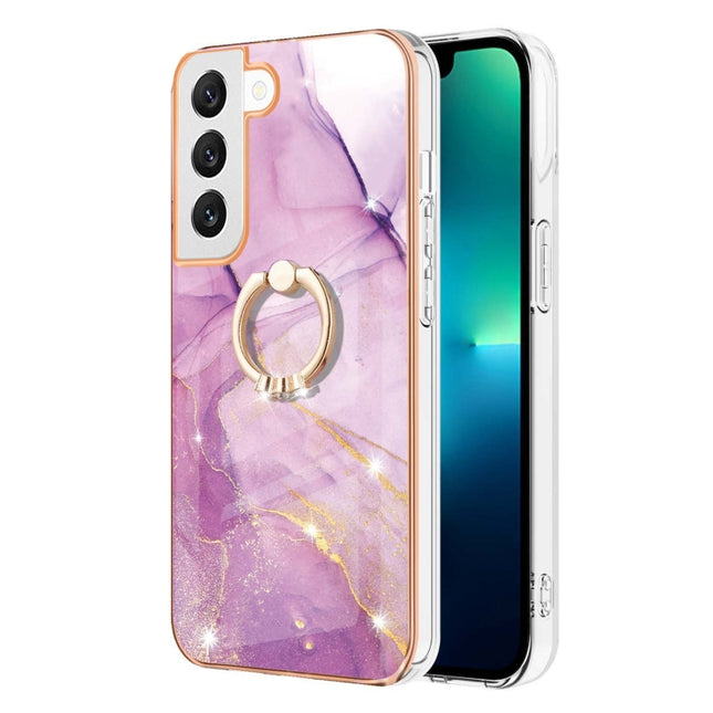 Electroplating Marble IMD TPU Phone Case with Ring Holder
