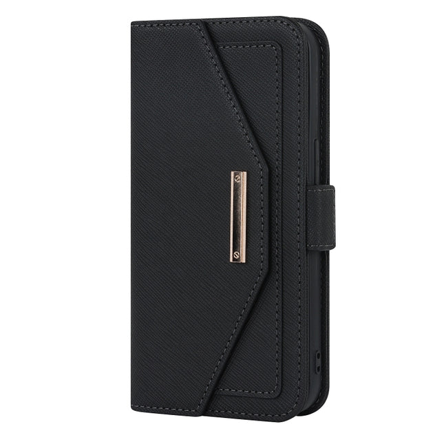 Cross Texture Lanyard Leather Phone Case