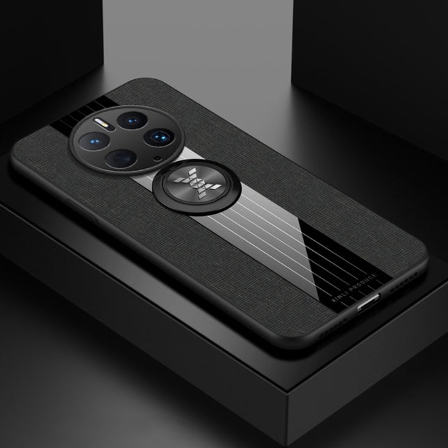 XINLI Stitching Cloth Textue TPU Phone Case with Ring Holder