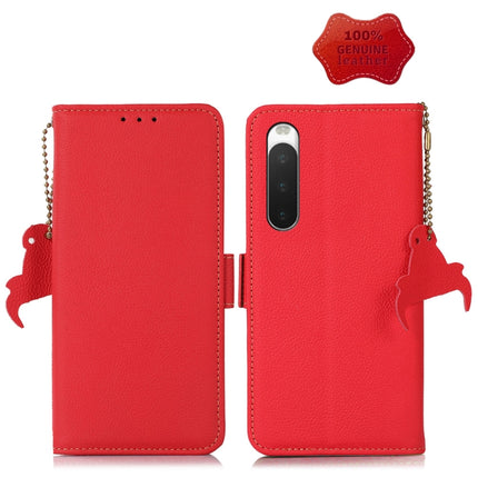 Side-Magnetic TJ Genuine Leather RFID Phone Case
